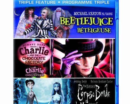 TRIPLE FEATURE (BEETLEJUICE   CHARLIE AND THE CHOCOLATE FACTORY   CORPSE BRIDE) [BLU-RAY] (BILINGUAL) Cheap