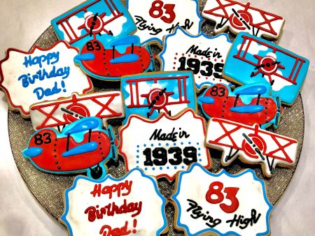 BiPlane Themed Birthday Cookies For Sale