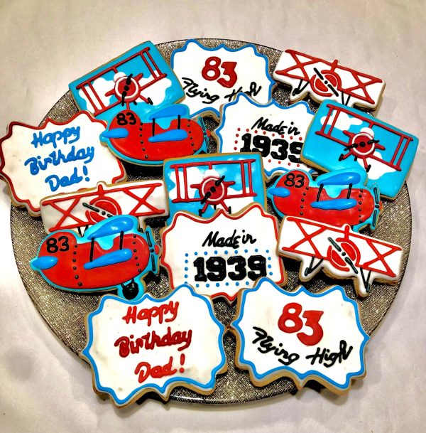 BiPlane Themed Birthday Cookies For Sale