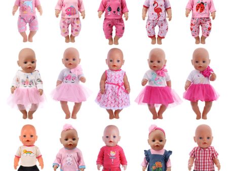 Doll Clothes 15 Styles T-Shirt+Skirt Pants Unicorn Dress Fit 18 Inch American Doll&43 Cm Baby Doll For Our Generation Girl`s Toy Online Hot Sale