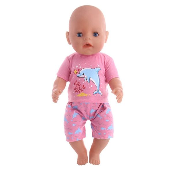 Doll Clothes 15 Styles T-Shirt+Skirt Pants Unicorn Dress Fit 18 Inch American Doll&43 Cm Baby Doll For Our Generation Girl`s Toy Online Hot Sale